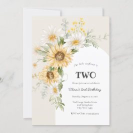 Convites Sunflower e Daisy Birthday