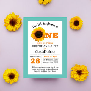 Convites Sunflower First Birday