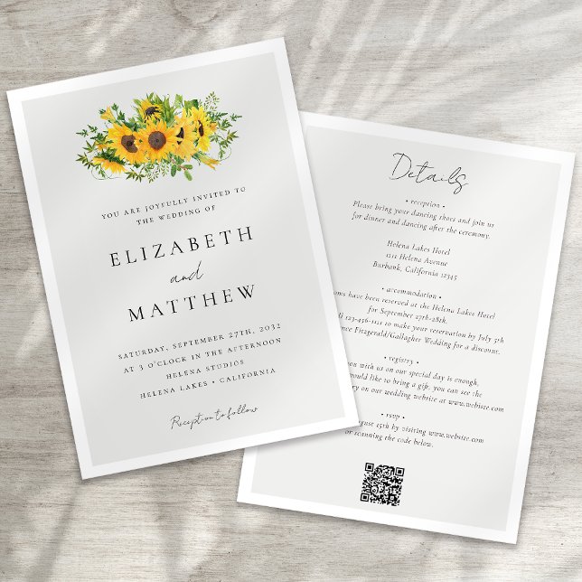 Convites Sunflower Floral All in One Weding (Criador carregado)