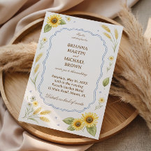Sunflower Floral Rustic Elegant Wedding