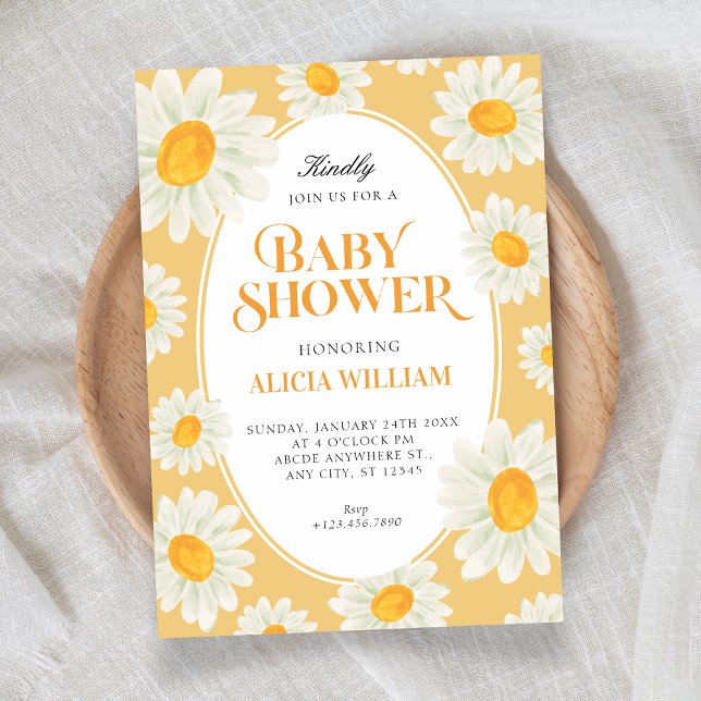 Convites Sunflower Floral seamless pattern baby shower (Criador carregado)