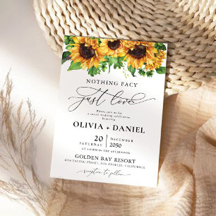 Convites Sunflower Greenery Wedding