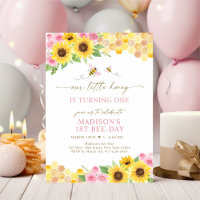 Sunflower Honey Bee Floral Rosa