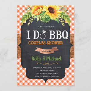 Convites Sunflower I DO churrasco