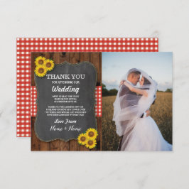 Convites Sunflower Obrigado Foto De Noivado De Madeira De C