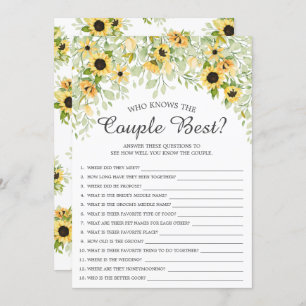 Convites Sunflower que conhece o melhor jogo do Casal