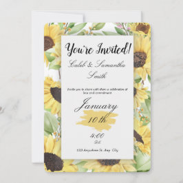 Convites Sunflower Wedding Invitation