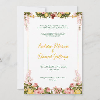Convites Sunlight & Greenery Wedding Invite