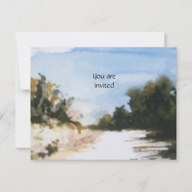 Convites SUNNY COUNTRYSIDE NO gelo TUSCÂNICO (Frente)