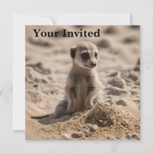 Convites "Sunny Days: Baby Meerkat's Beach Adventure"