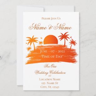 Convites Sunrise de Praia Sunset Thunder_Cove