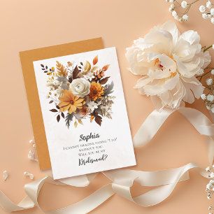 Convites Sunset Autumn Bridesmaid Proposta