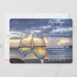 Convites Sunset Beach Wedding Arredondado