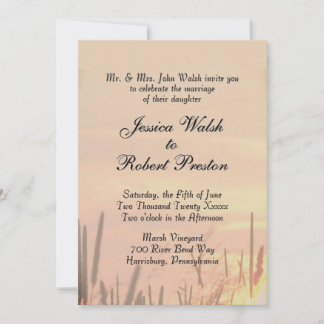 Convites Sunset Field Wedding Invitation