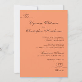 Convites Sunset Glow Elegant Chic Calligraphy Wedding