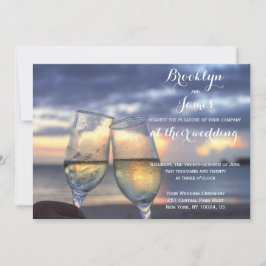 Convites Sunset No Casamento Da Praia