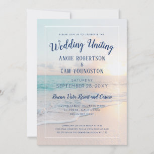 Convites Sunset Sunrise Sandy Ocean Beach Casamento