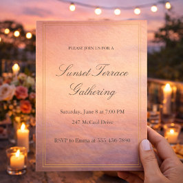 Convites Sunset Terrace Soirée Invitation