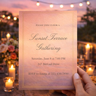 Convites Sunset Terrace Soirée Invitation