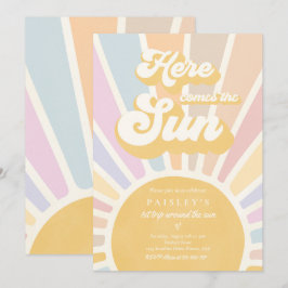 Convites Sunshine Birthday Boho 1 rua Percorrendo O Sol