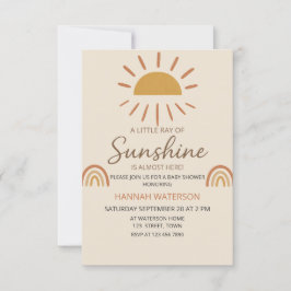 Convites Sunshine Gênero Chá de fraldas Nervoso Neutro