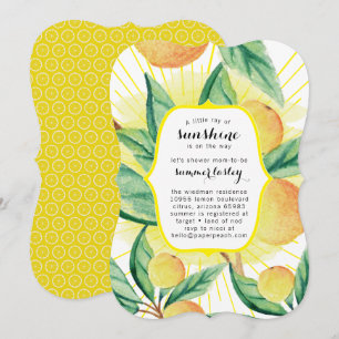 Convites Sunshine Summer Baby Shower