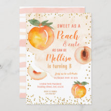 Suor como pêssego está virando 3 Aniversário