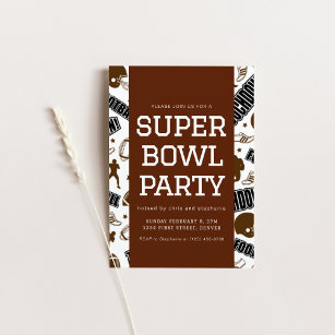 Convites Super Bowl Party Convide com o Wallpaper de Futebo