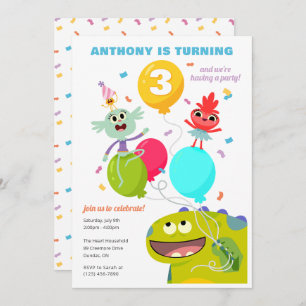 Convites Super Simples   Rhymington Confetti Birthday