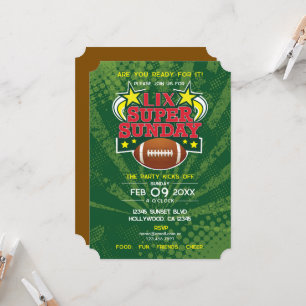 Convites Super Sunday Futebol Party