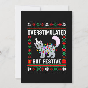 Convites Superestimulado Mas Festivo Gato de Natal Feio