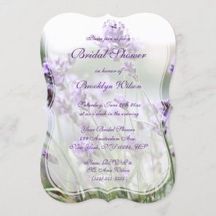 Convites Suporte do Chá de panela da Boêmia da lavanda