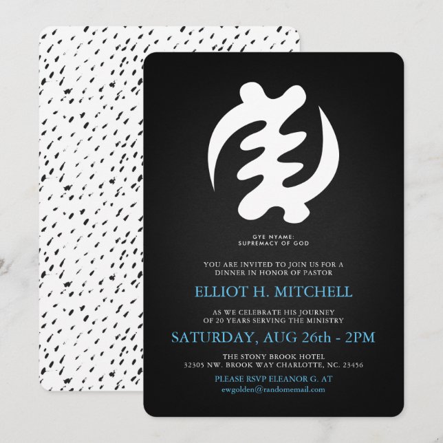 Convites Supremacia de Gye Nyame | do partido do deus | (Frente/Verso)