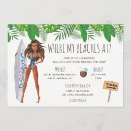 Convites Surf de Bachelorette de Watercolor