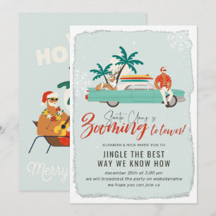 Convites Surf Santa Claus   Festa de Natal Virtual