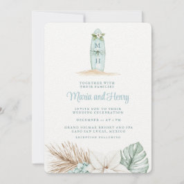 Convites Surfboard de Natal | Winter Beach Wedding