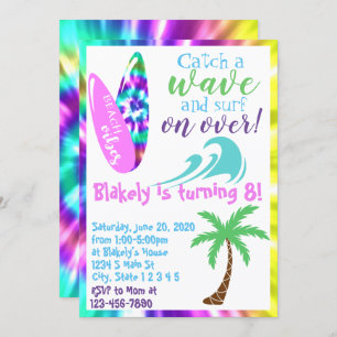 Convites Surfe no aniversário