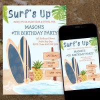 Surfs Up Festa de aniversário Boys Surfboard
