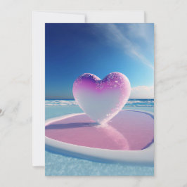 Convites Surge do Amor: Casamento Cardíaco das Ondas Românt