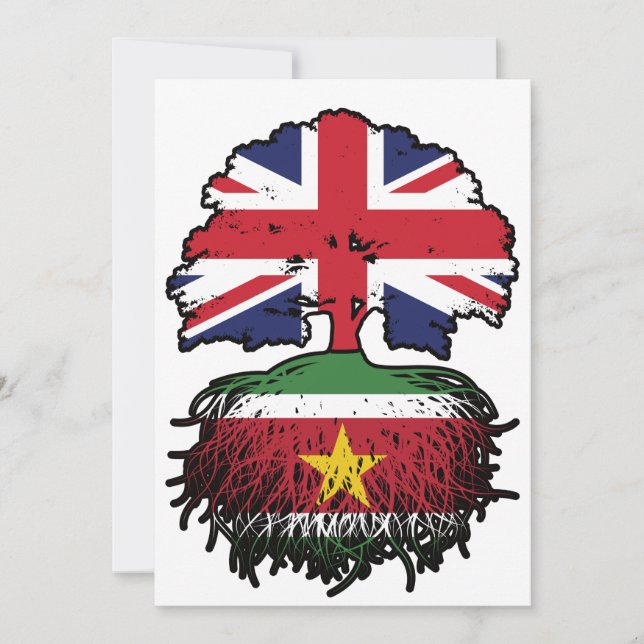 Convites Suriname Surinamese British Tree Roots Flag (Frente)