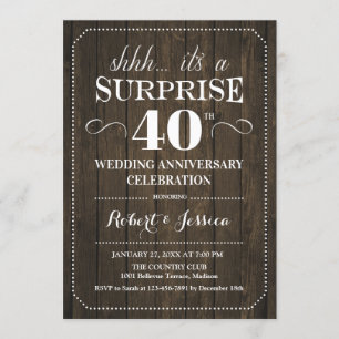 Convites Surpreenda no 40º Aniversário de Casamento - Madei