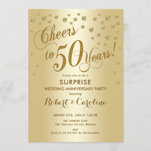 Convites Surpreenda no 50º Aniversário de Casamento - Doura