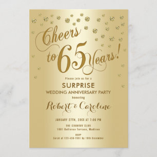 Convites Surpreenda no 65º Aniversário de Casamento - Doura