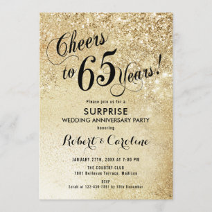 Convites Surpreenda no 65º Aniversário de Casamento - Doura