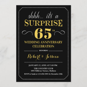 Convites Surpreenda no 65º Aniversário de Casamento - Doura