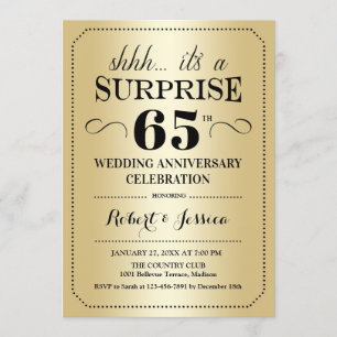 Convites Surpreenda no 65º Aniversário de Casamento - Doura