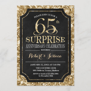 Convites Surpreenda no 65º Aniversário de Casamento - Doura