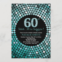 Surpreenda o 60th preto do aniversário e o brilho