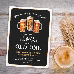 Convites Surpreenda o Velho Com Cerveja no 50º Aniversário