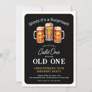 Convites Surpreenda o Velho Com Cerveja no 50º Aniversário